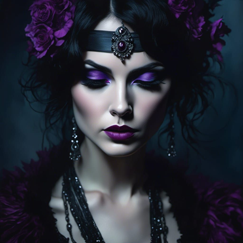 Monochromatic Portrait in Urban Gothic Style