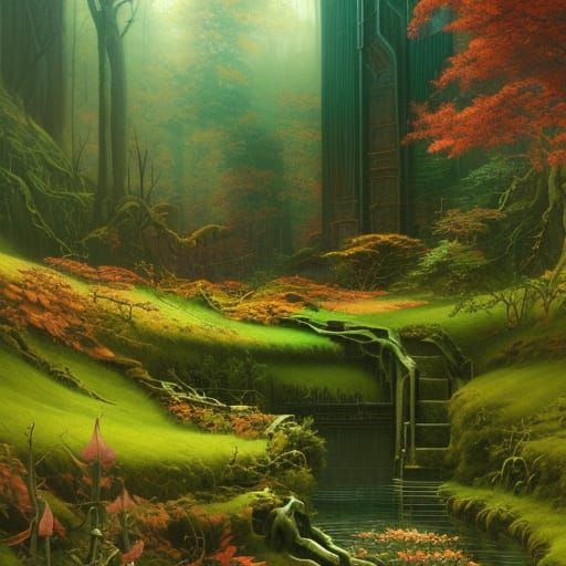 Enchanted Fairy Garden in High Gothic Style