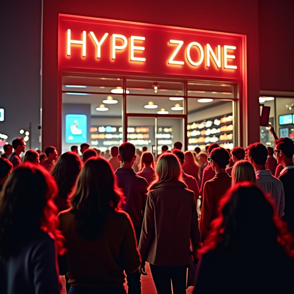 Stylish Friends Take Selfies in Upscale Shopping District