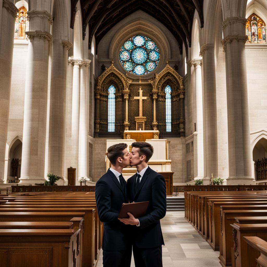 Forbidden Kiss: Seminary Students at the Altar
