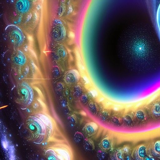 Galaxy spiraling down wormhole