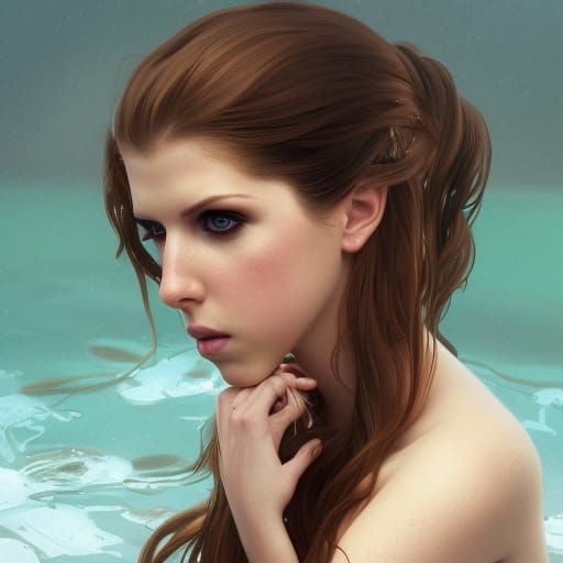 Anna Kendrick as Mermaid in Vogue Style