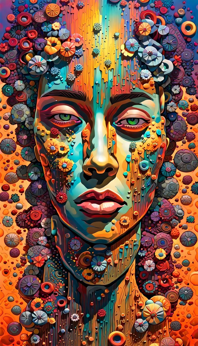 AI Perception of Humanity: A 3D Psychedelic Art