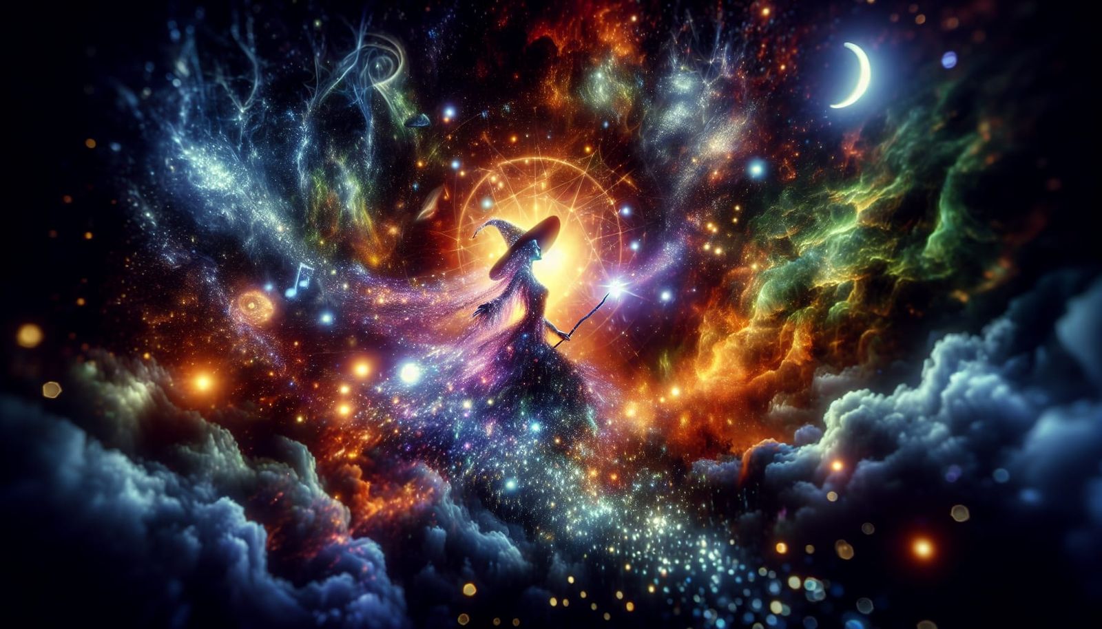 Slavic Witch of the Oort Cloud: Hyperdetailed Concept Art