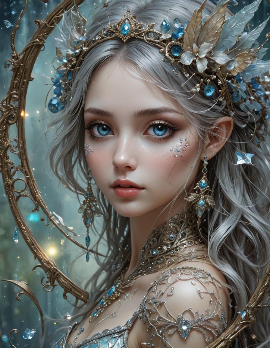 Dreamy Girl in Surreal Fantasy Art Style