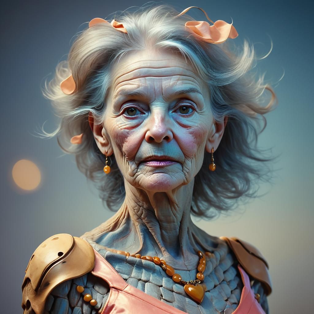 Authentic Portrait of a 65-Year-Old Woman