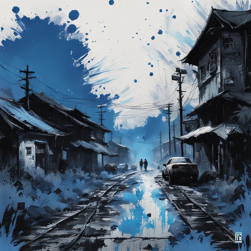 Terrifying Horror Simulation in Black and White Speedpaint