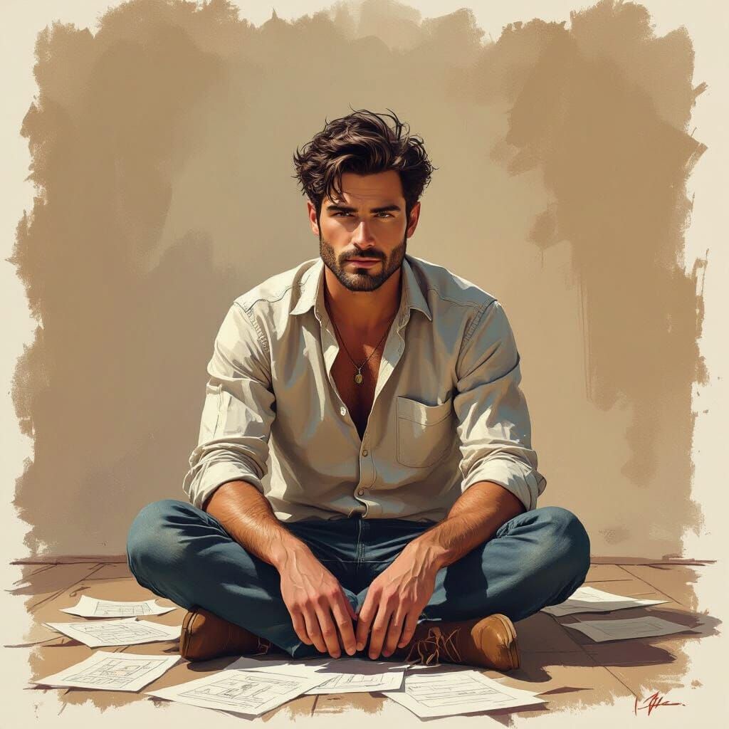 Intellectual Man in Creative Chaos, Cinematic Style