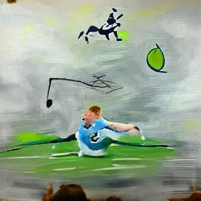 Cubist Painting of Kevin De Bruyne Scoring