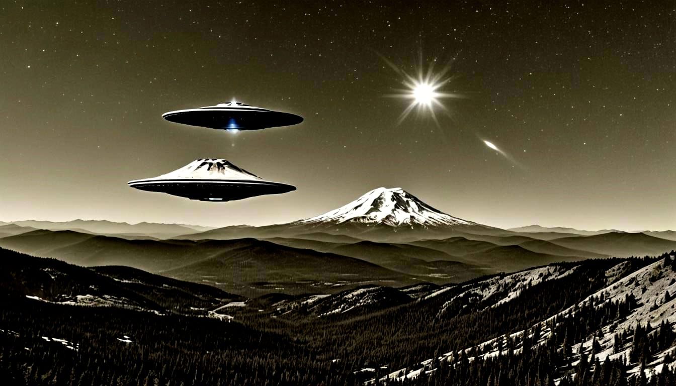 Silver UFO Over Mt. Shasta: A Galactic Arrival