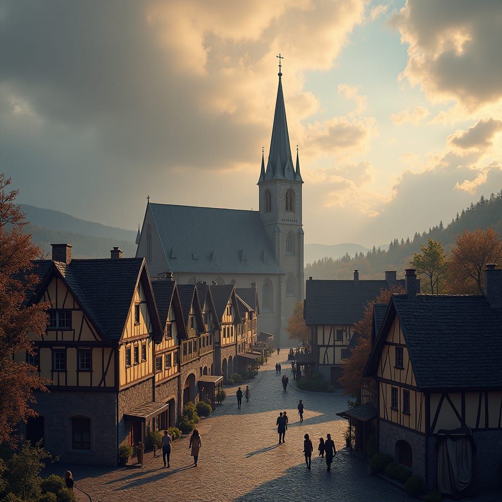 Medieval Trondheim Cathedral in Atmospheric Photo