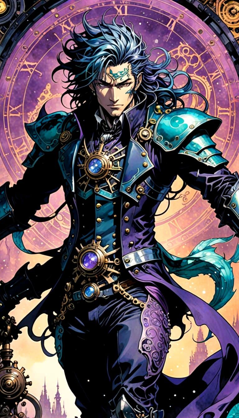 Enchanting Cosmic Fantasy World in Vibrant Pink Turquoise Hu...