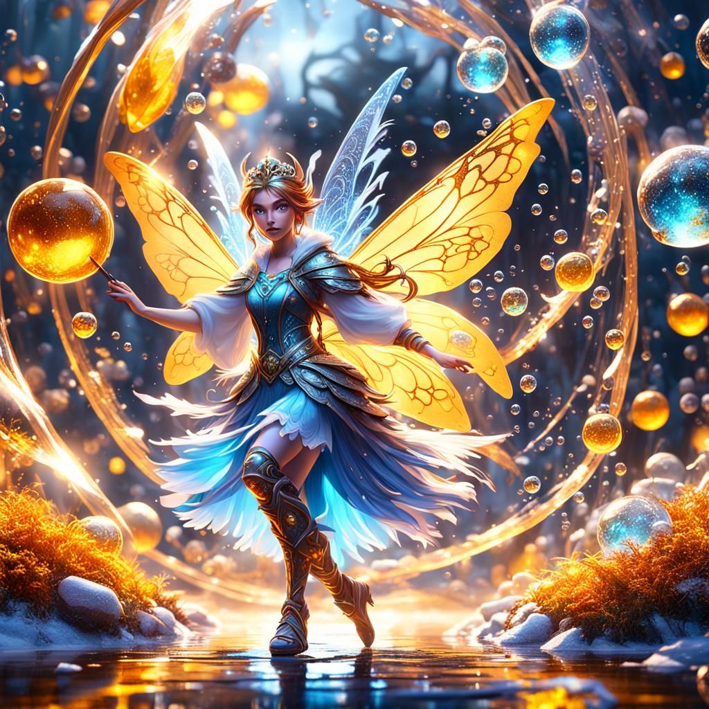 Fairy in Amber, Fantasy Concept Art