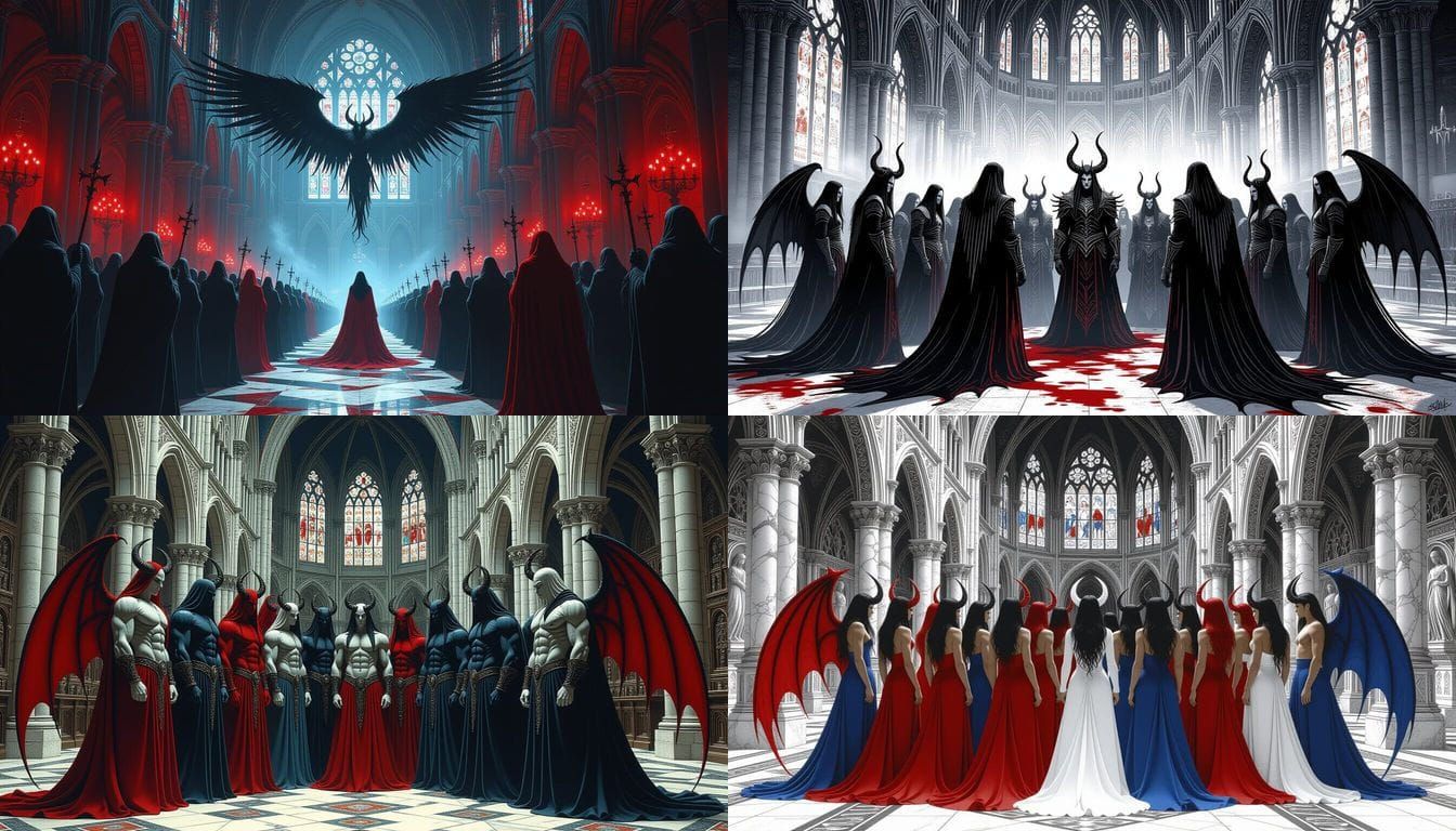 Gothic Horror Family Reunion in Red, White, and Blue