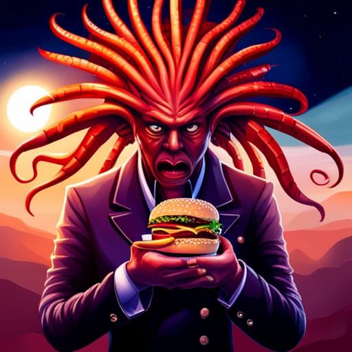 Nyarlathotep with a Hamburger