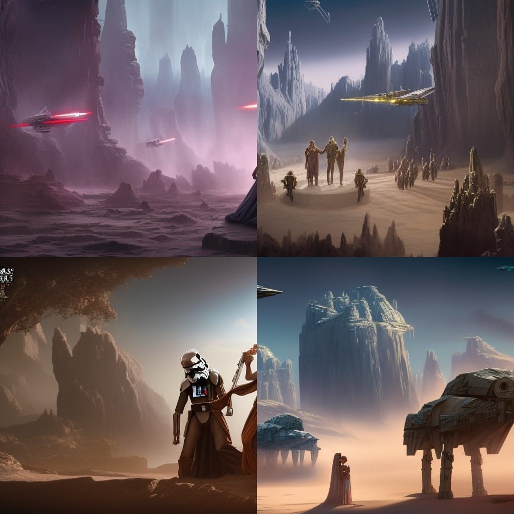 Star Wars Wedding in Detailed Matte Painting