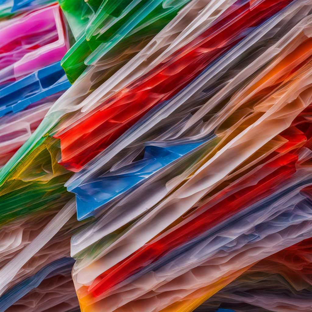 Infinite Layers of Colorful Broken Plastic