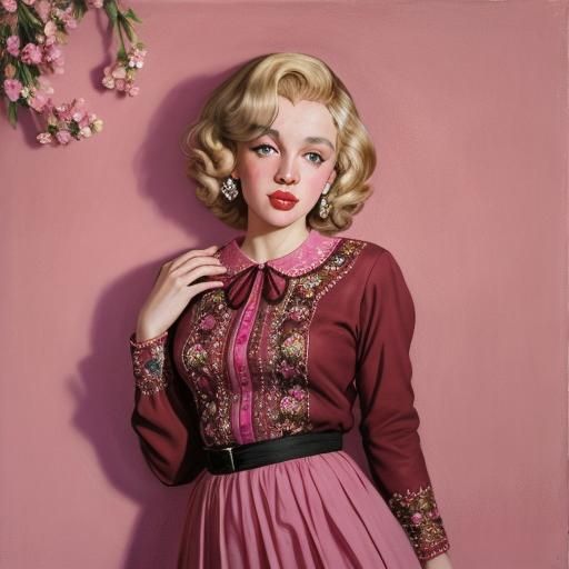 Marilyn Monroe Reimagined as Oil Painting