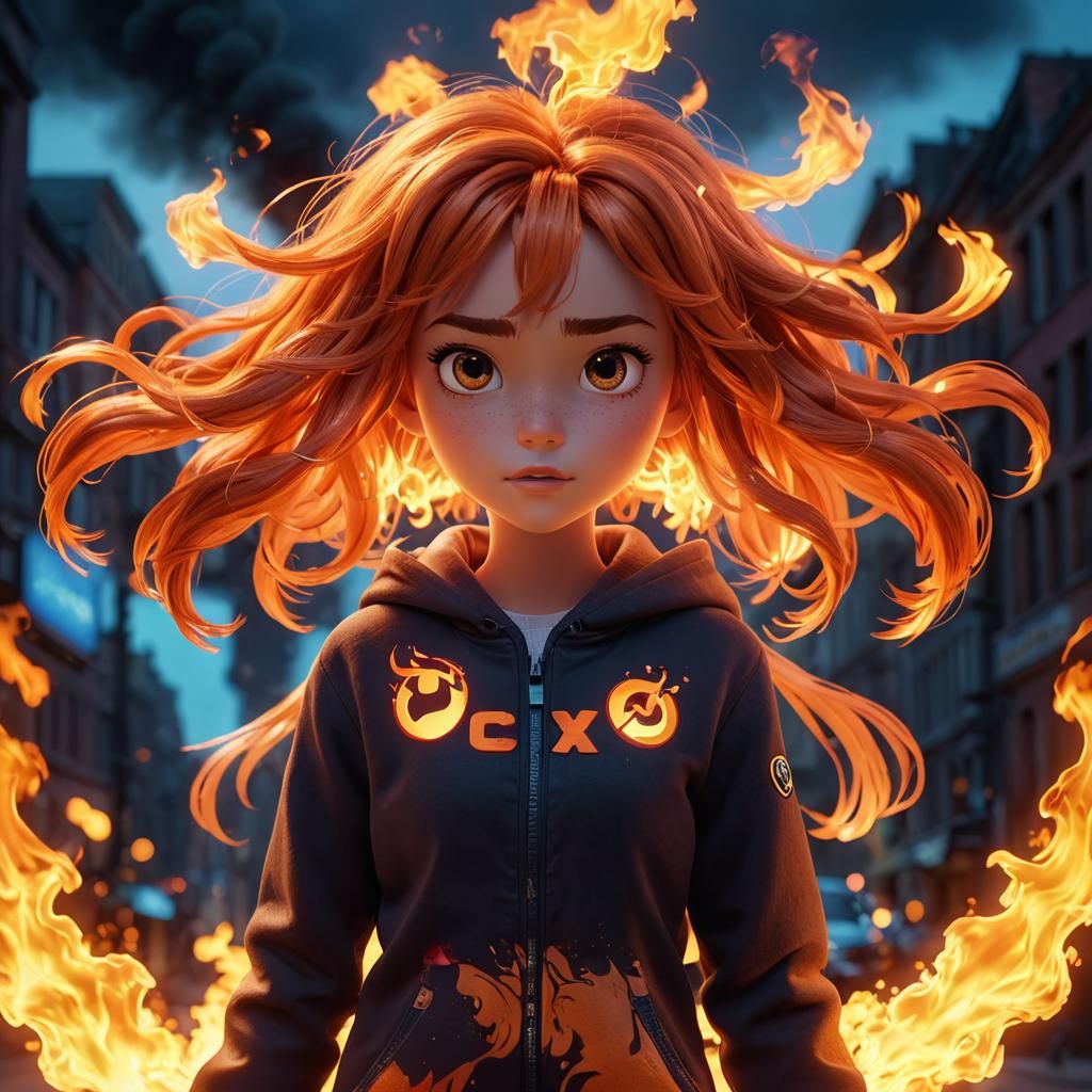 Flaming-chan Fired up!! (Evolved - CGI Character Style)