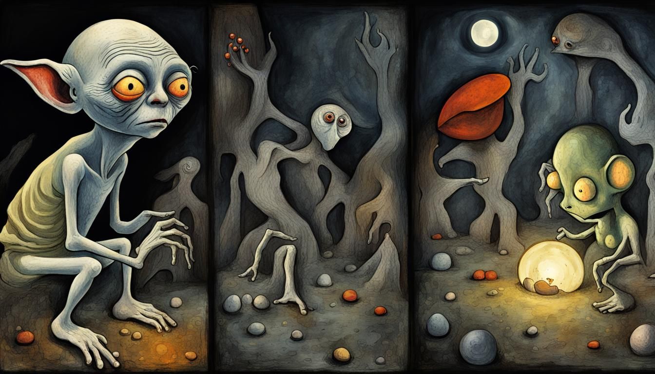 Ah, precious, we knows it, we do! Hallow's Eve is near, yes, yesss! Nasty little tricksies and treatsies, we wants them,...