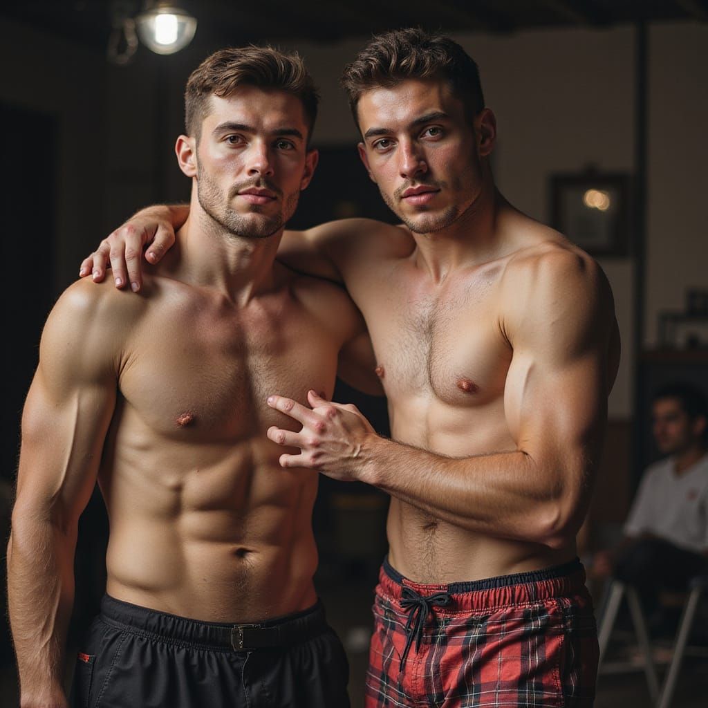 Turkish Oil Wrestling in Vintage Style