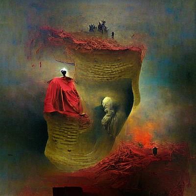 Dante's Inferno in a Beksiński Style