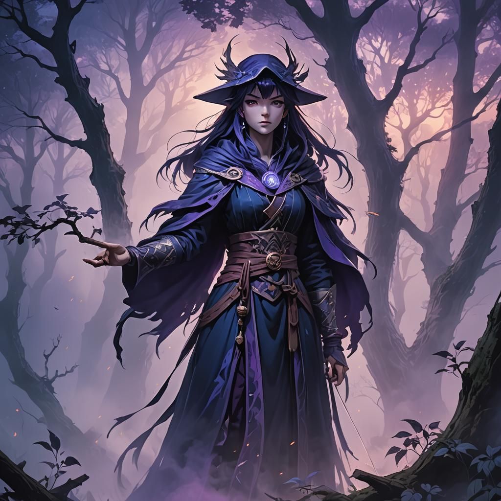 Sorceress Sorina Duskmantle in Anime Style