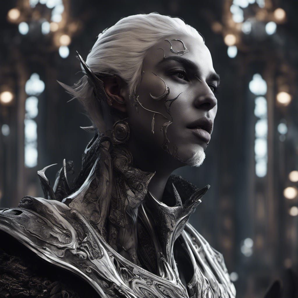 Detailed Matte Painting of a White Eyebrow