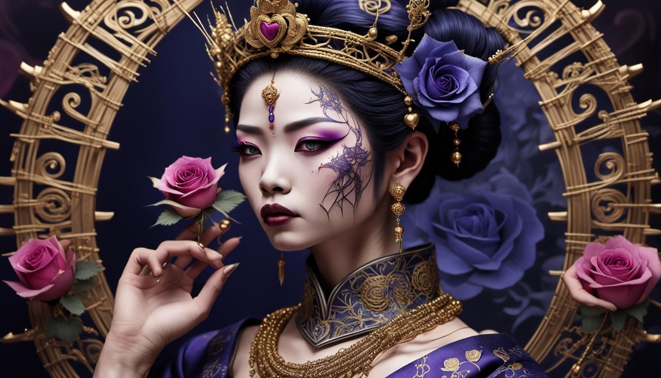 Geisha Warrior: Hyper-Realistic Fantasy Concept Art