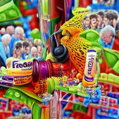 Colorful Detailed Painting of Freddie Woutton