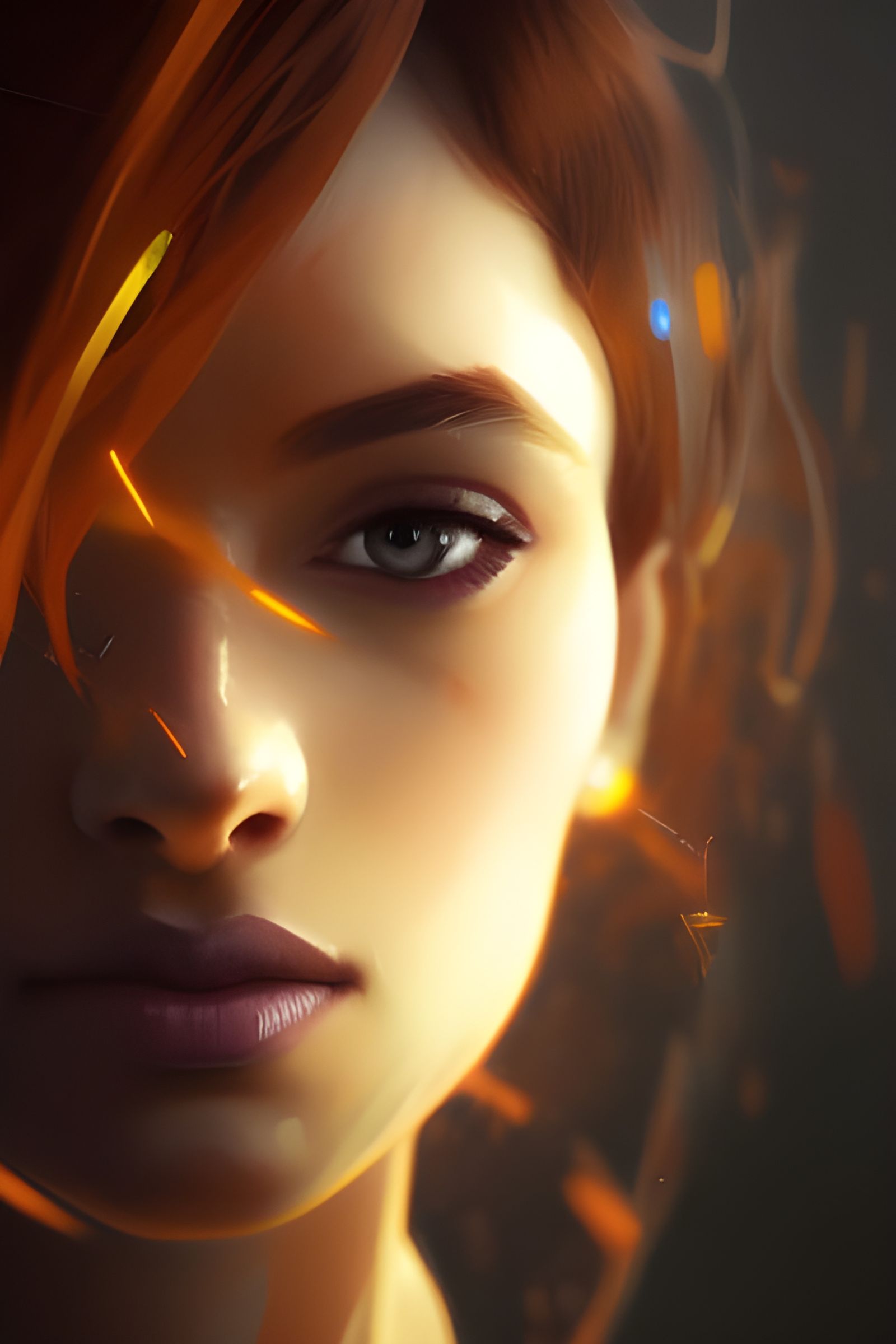 Detailed Portrait with Dynamic Lighting
