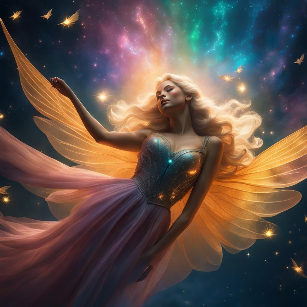 Sleeping Beauty with Gossamer Wings in Space