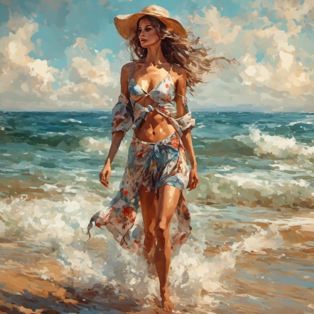 On the beach
