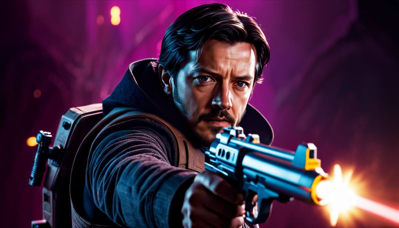 Epic Cinematic Portrait of Cassian Andor in Star Wars