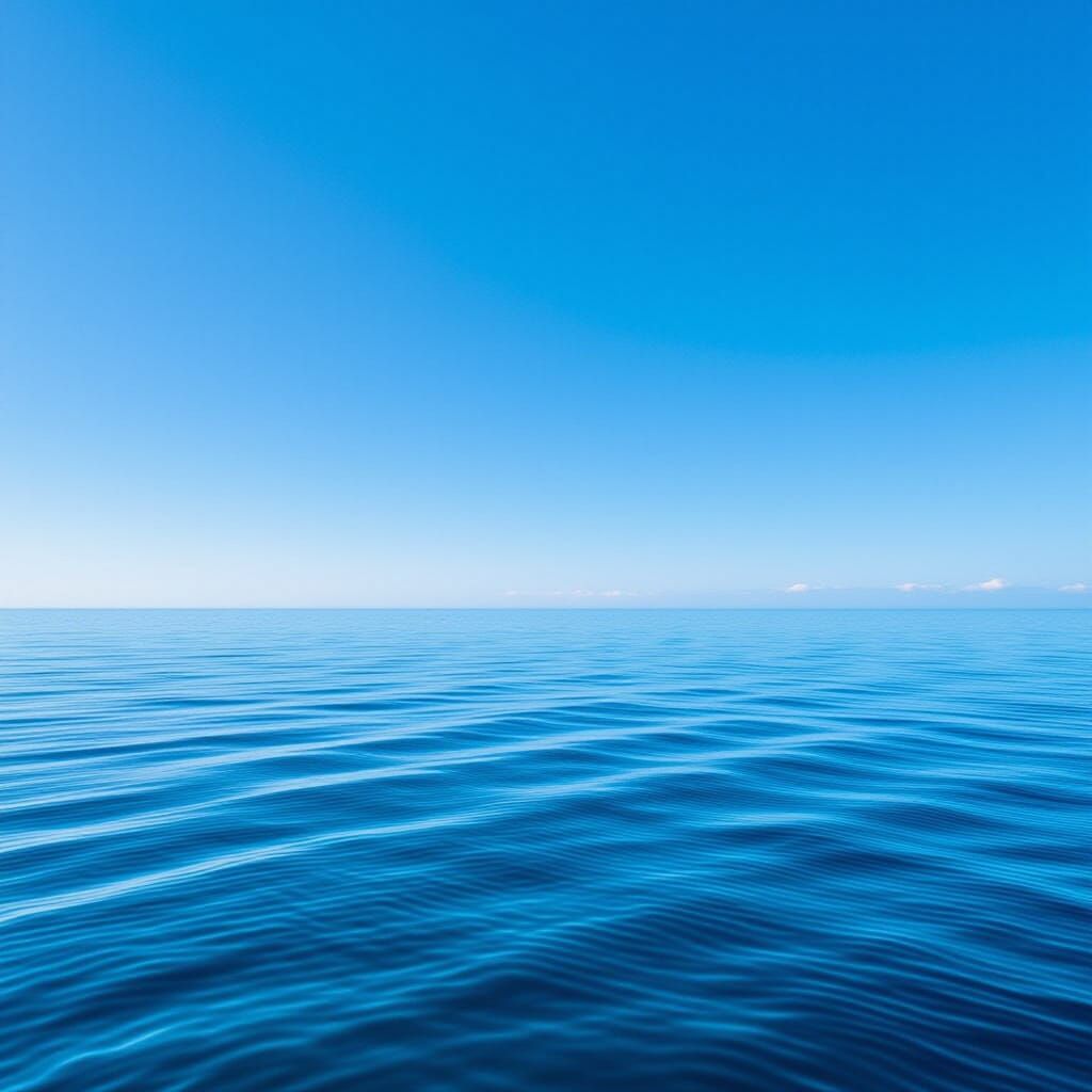 Ombre Ocean View on a Cloudless Daytime