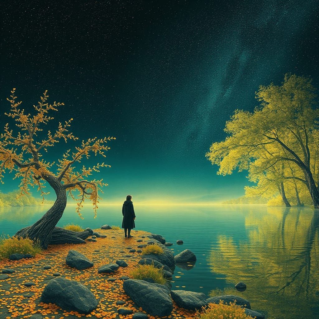 Surreal River of Change: Photography, Pointillism, Concept A...