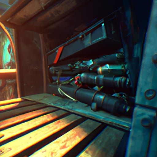 Shotgun in Locker with Vintage Photo Filter