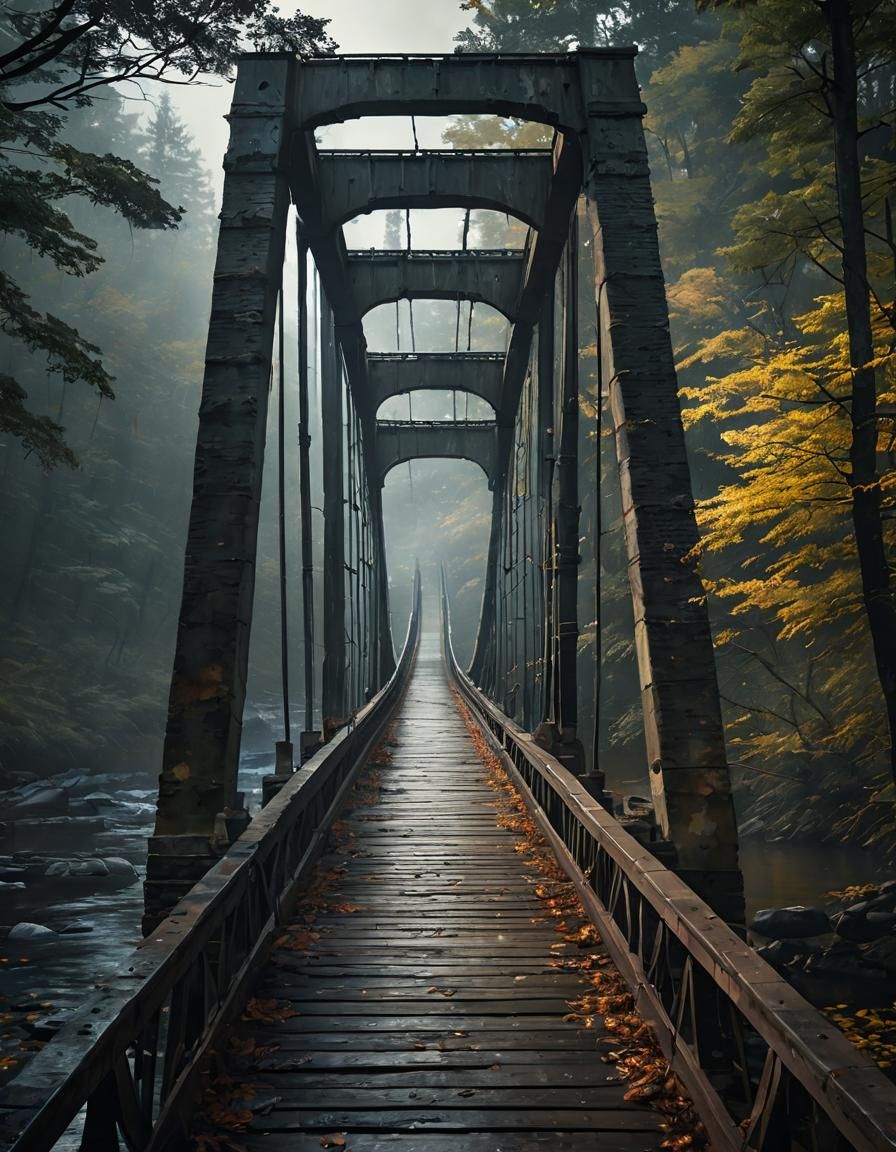 Sinister Bridge in Digital Painting Style