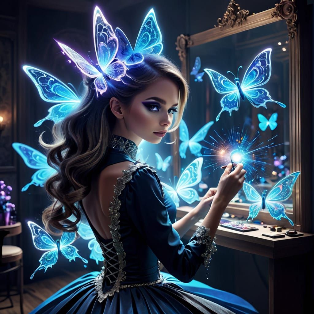 Magical Stylist Creates Illusions with Light Magic