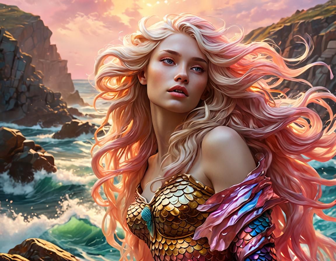 Enchanting Siren Song on Rocky Coastline