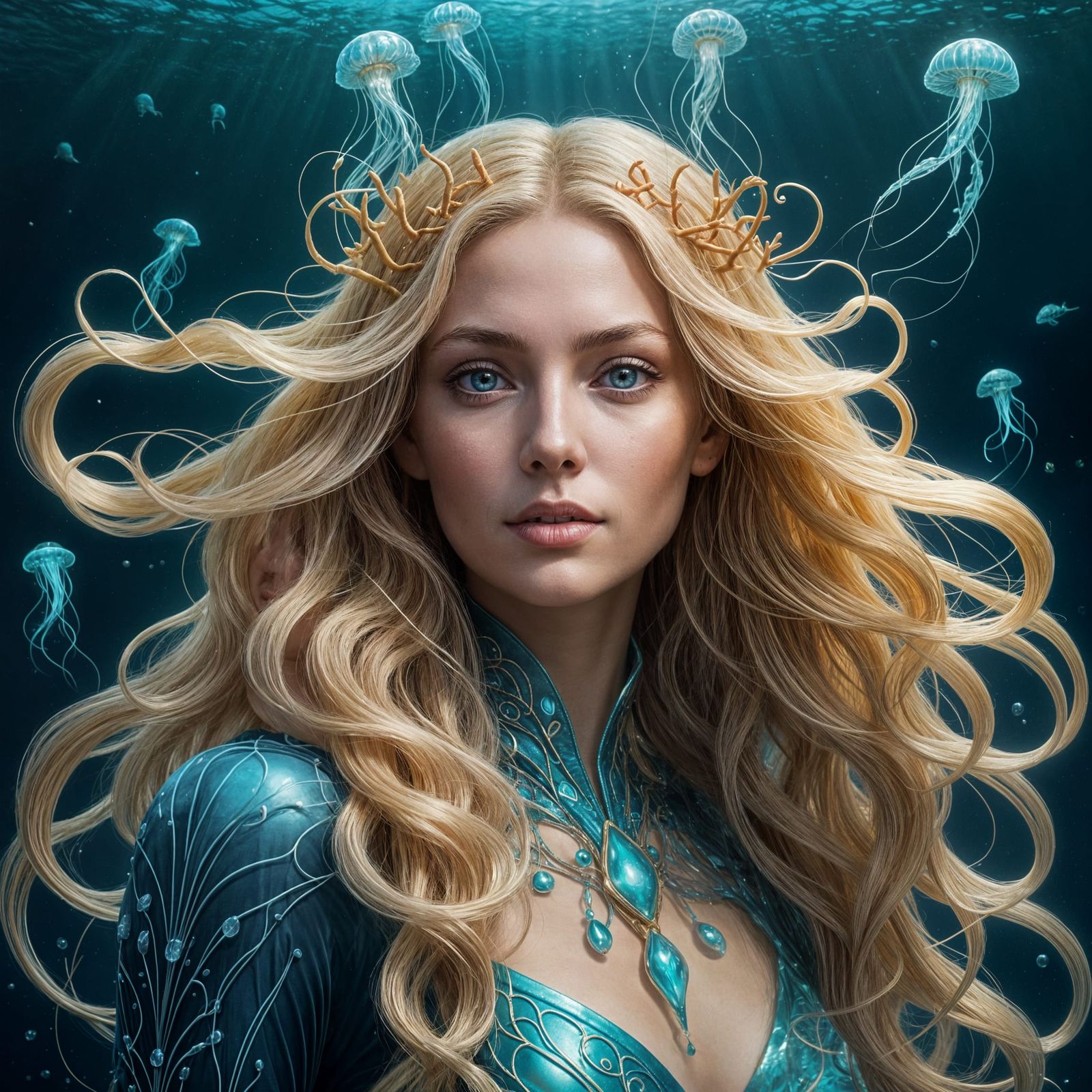 Janna, Atlantean Jellyfish Queen in Enchanted Coral Reef
