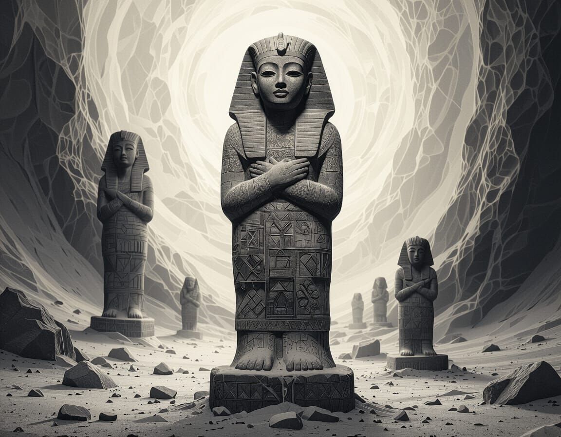 Jacquard Weave Ushabti Golem Inuk Otherworldly Environment