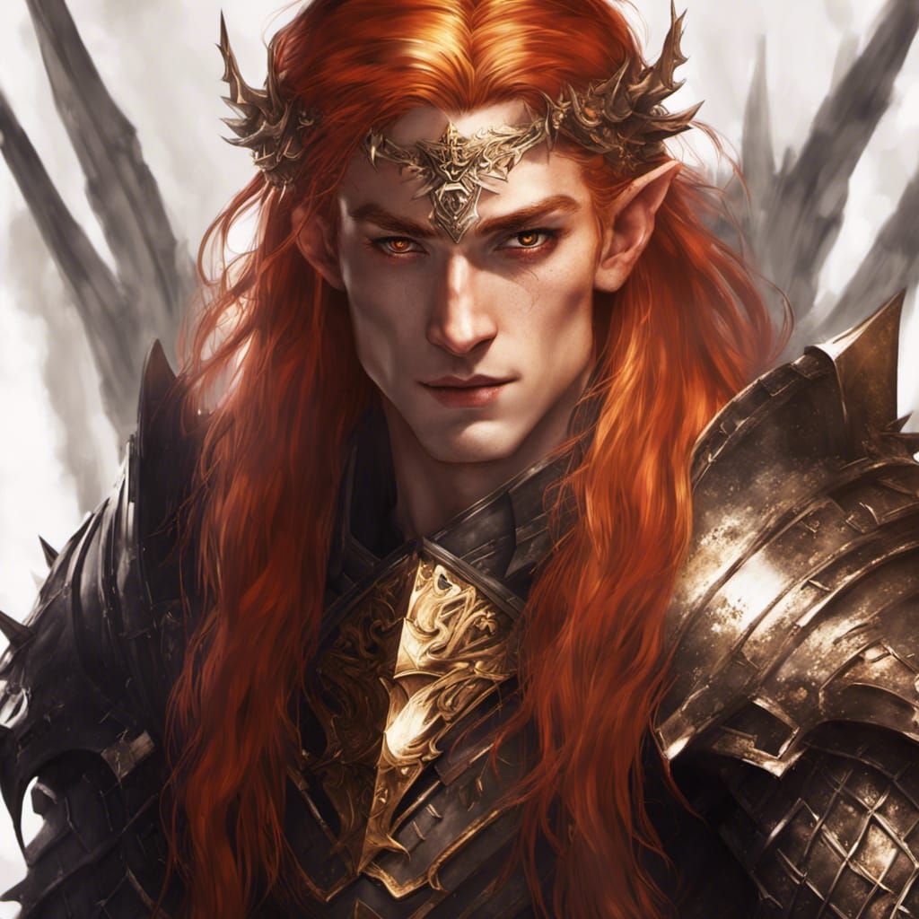 Androgynous Elf Dark Lord in Hyperrealistic Photo