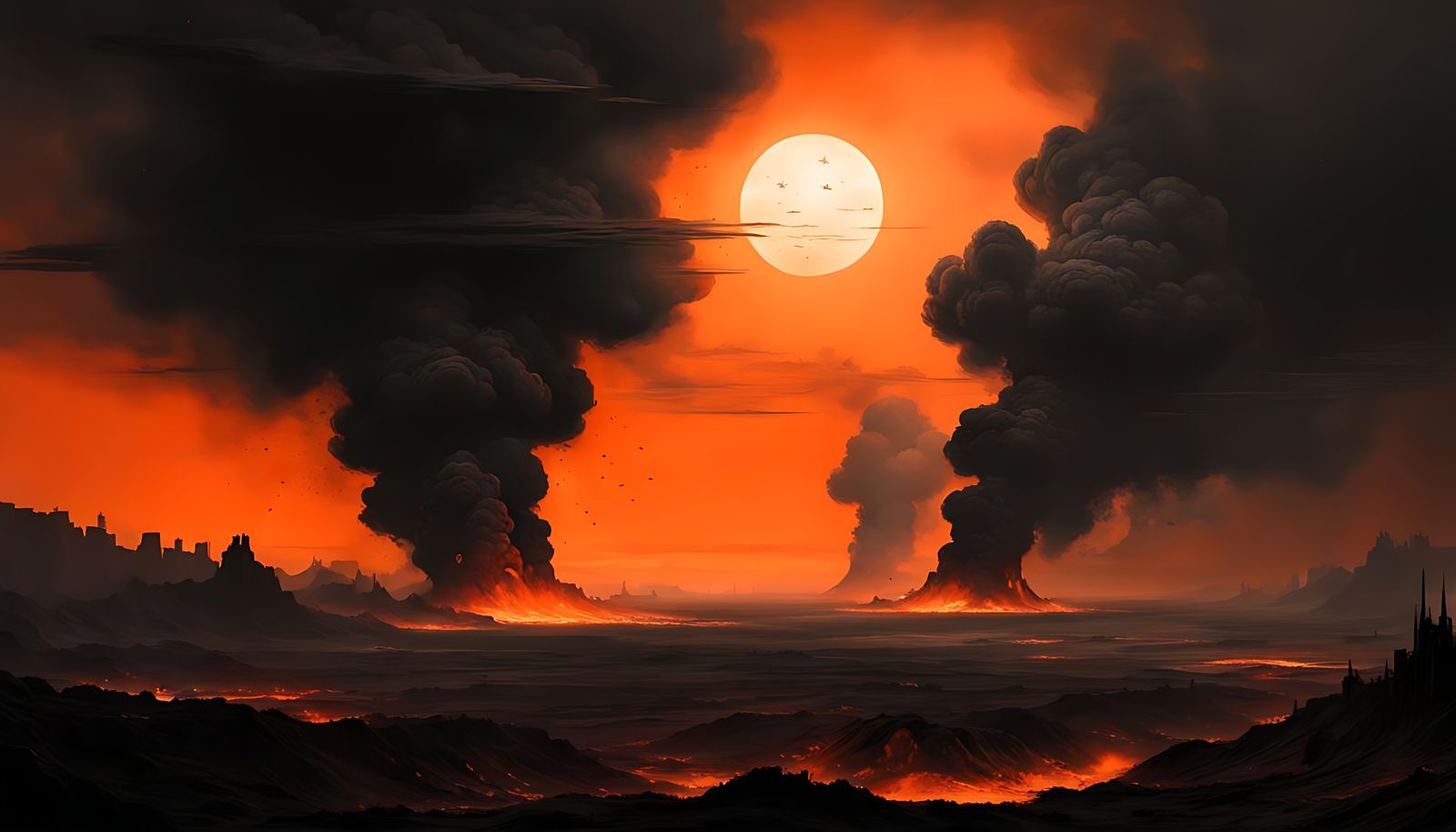 Toxic Skies: A Dystopian Digital Masterpiece