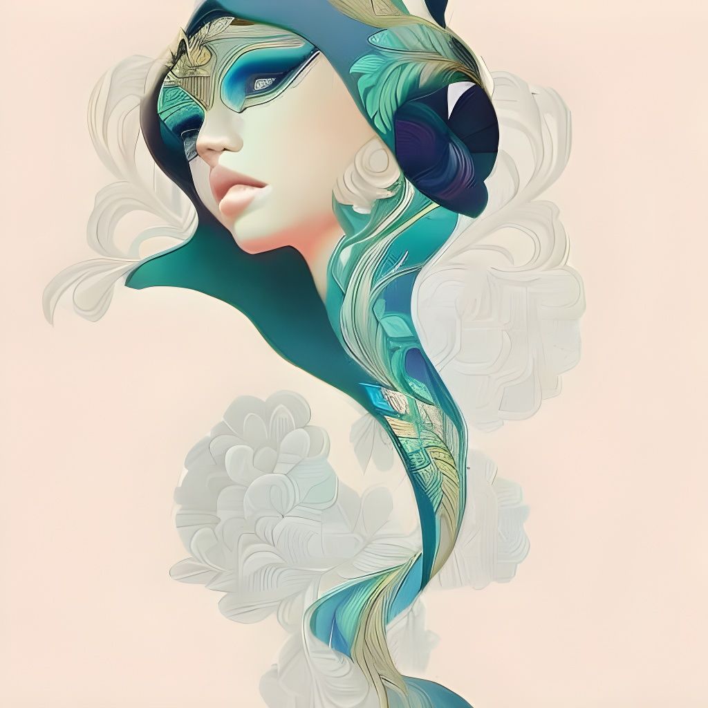 Human-Flower Hybrid in Baroque Generative Art