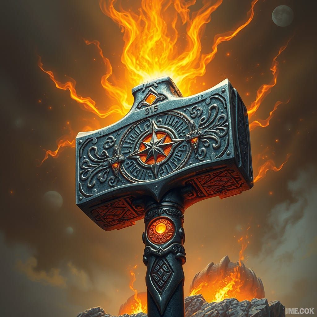 Ancient Sentient War Hammer Radiates Divine Energy