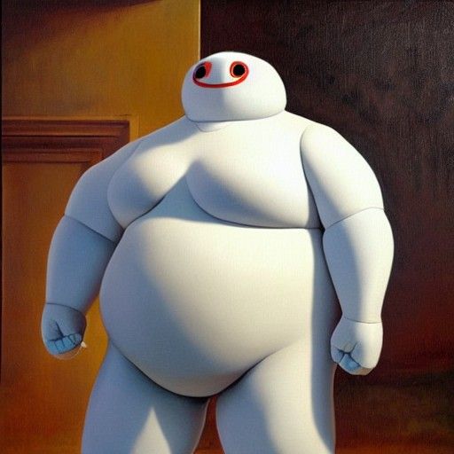 Disturbing Baymax Gender Change Operation in Oil Painting St...