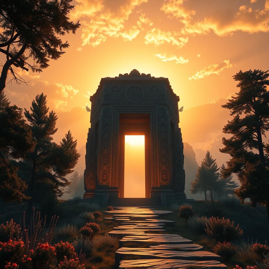 Hartashen Megalithic Avenue: Art Nouveau Sunset
