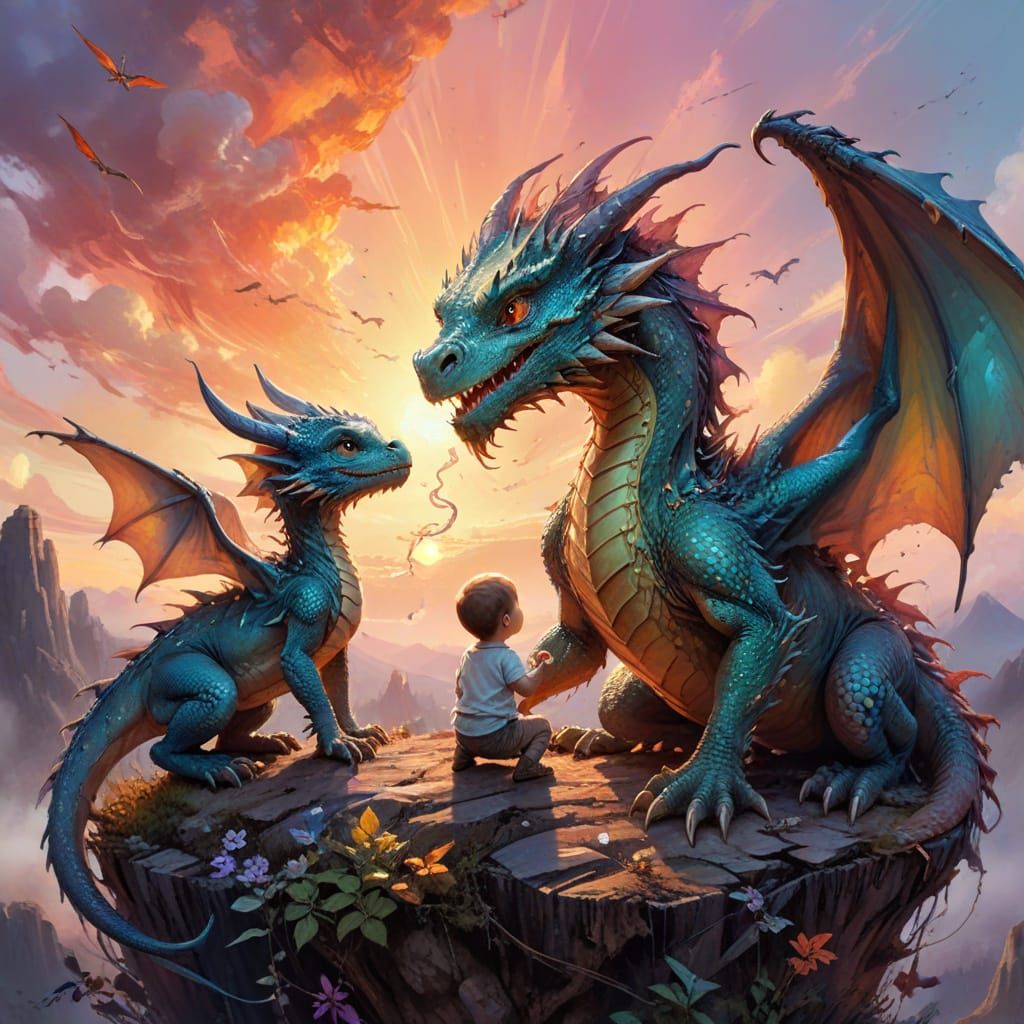 Dragon Tamer Teaches Adorable Baby Pet Dragon to Fly in Vibr...