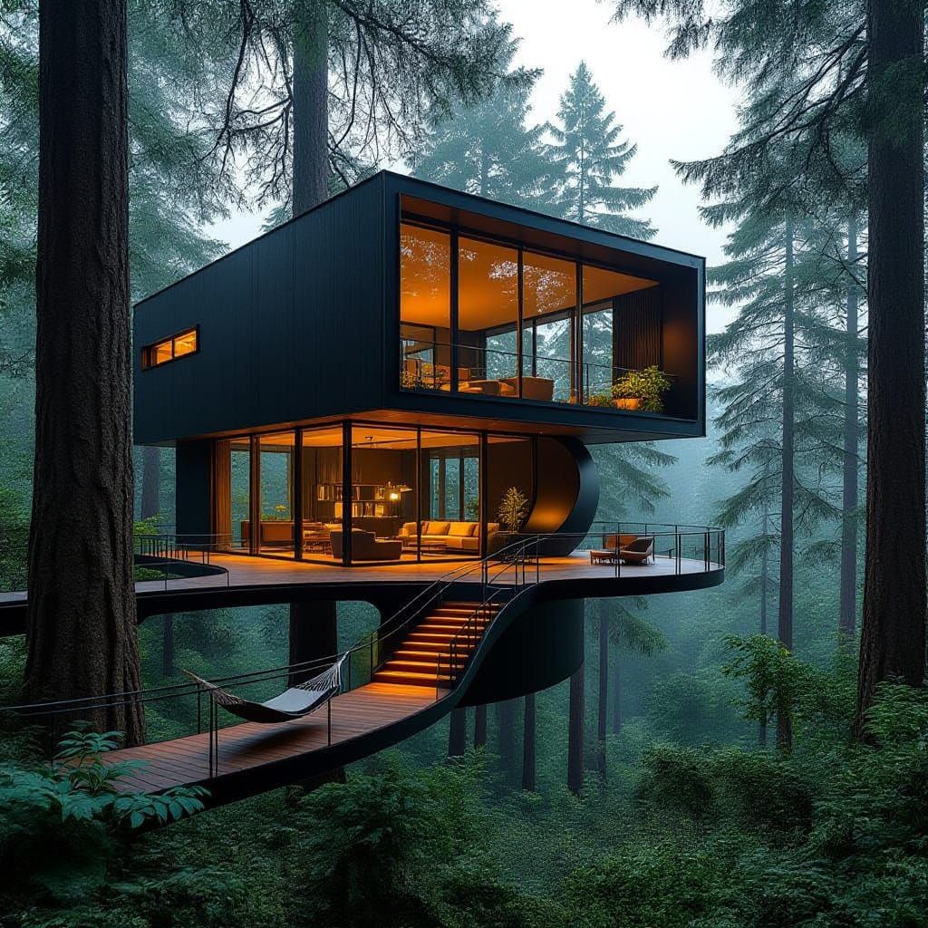 ultra-modern treehouse